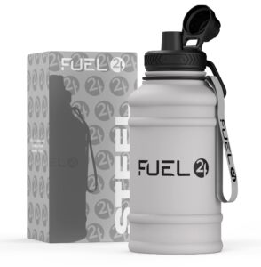 Fuel24 Stainless Steel Jug - 1.3 or 2.2 Litre Water Bottle - Extra Strong
