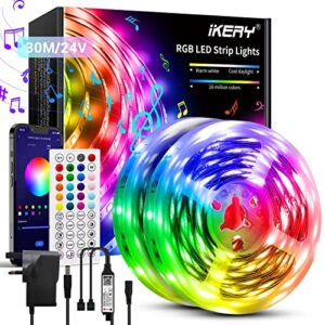 30M LED Strip Lights IKERY RGB LED Light Strips Music Sync