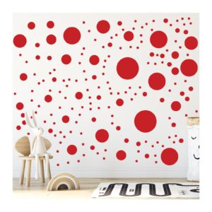 StickerDeen 500+ Assorted Polka Dot Circle Wall Stickers for Kids Bedroom Living Room