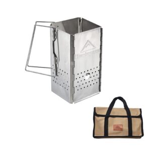 Campingmoon Stainless Steel Charcoal Chimney Starter Quick Fire Lighter BBQ Starte