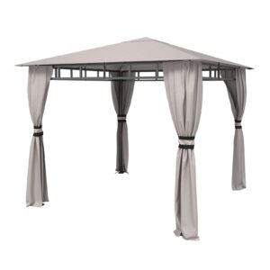 bigzzia gazebo with sides 3m x 3m