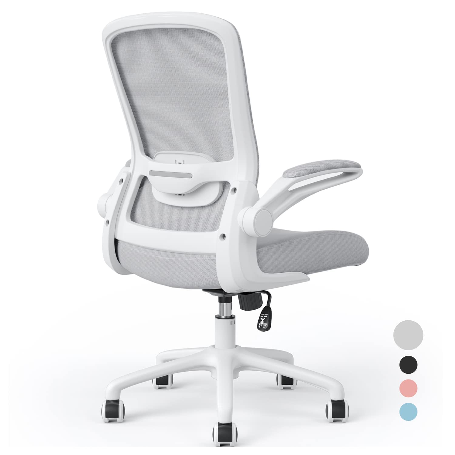 Farini Office Chair 90Flip-up Armrest Desk Chair Lumbar Support Ergonomic Computer Chair