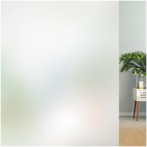 Lifetree Frosted Window Film Privacy: Opaque Window Film for Glass Windows Self-Adhesive Sun Blocker Anti UV Window Frosting Film Static Cling Films for Home Office Bathroom (Frosted