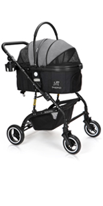 pet stroller cat stroller dog stroller for medium dogs dog stroller with detachable carrier 