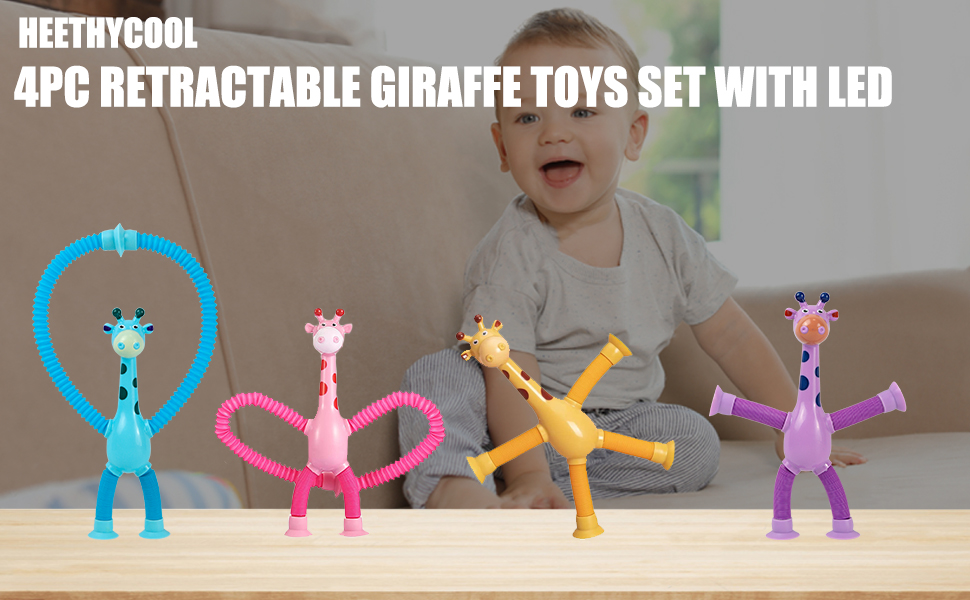 telescopic suction cup giraffe toy