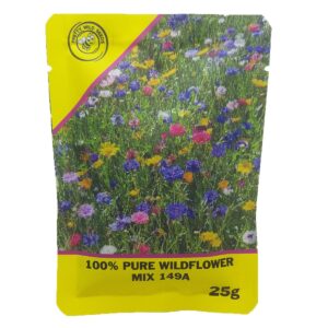 Mix 149a 25g Wild Flower Meadow Pouch Certified Seeds Over 25 Species of Flower NO Grass Amazing Value Bulk Wholesale 12.5m2