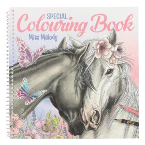 Depesche Miss Melody 12469 Special Colouring Book with 20 Dreamlike Horse Motifs for Painting with Pens or Delicate Watercolours