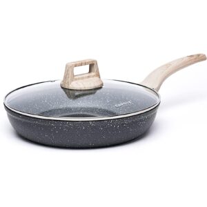 CAROTE 20cm Non Stick Skillet Frying Pan with Lid