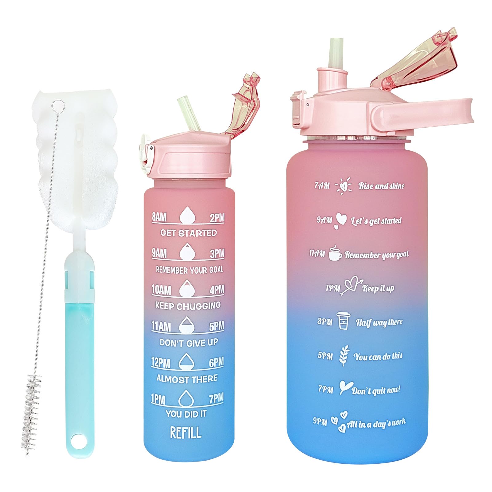 Hyinphon Sports Water Bottle with Volume Markings