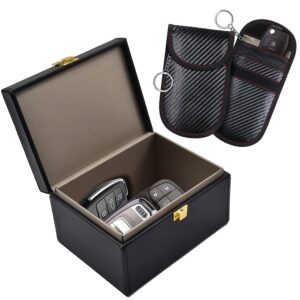 pobowlgarls Faraday Box with 2 Pack FaradayPouch for Car Keys