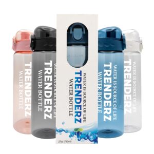TRENDERZ Sports Water Bottle with Time Markings 780ml Gym water bottle with Strap Safe & Leak Proof Drinks Bottle BPA Free Dishwasher Safe Non-Toxic for Running