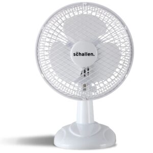 Schallen 6" Small Electric Modern Portable Air Cooling Fan with Tilt Feature for PC