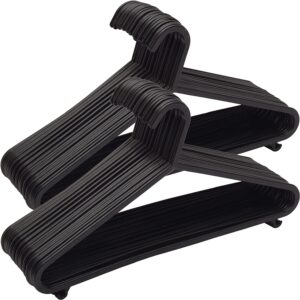 Plastic Coat Hangers Adult -Black Colour