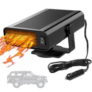 Portable 12V Car Heater That Plug into Cigarette Lighter Windshield Defroster & Defogger 2 in 1 Fast Heating/Cooling Automobile Heater Demister Vehicle Heater Fan Suitable for All Ca