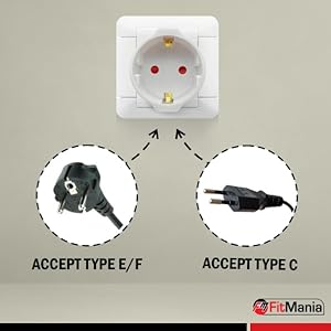 2 pin to 3 pin travel adapter uk