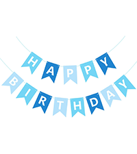 Blue Boy birthday banner party decoration