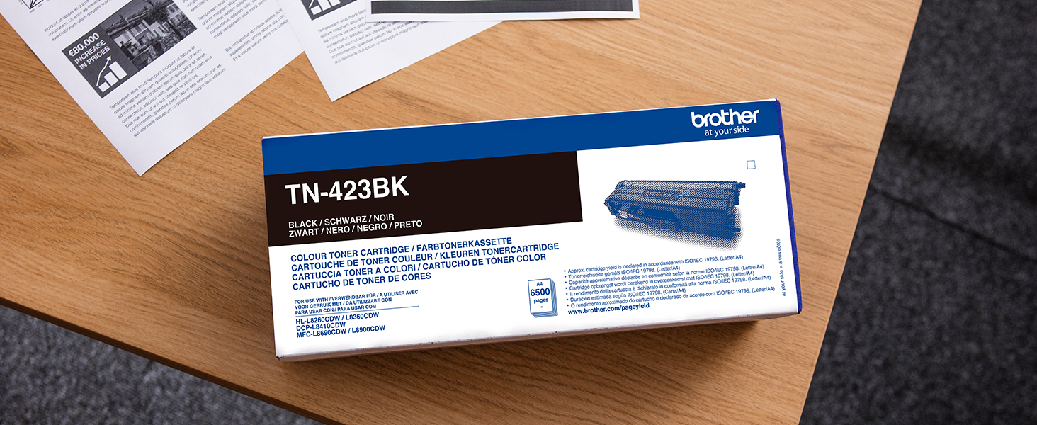 Genuine Brother TN-423BK black toner cartridge - Product overview