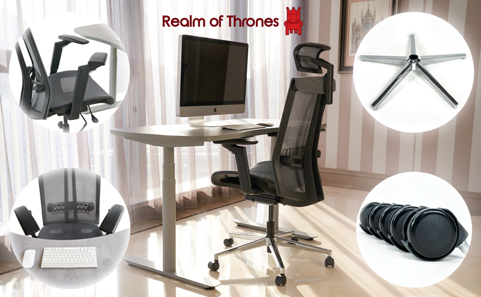 Realm of Thrones Commodore Ergonomic Office Chair for Home Office