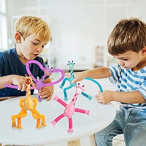 telescopic suction cup giraffe toy