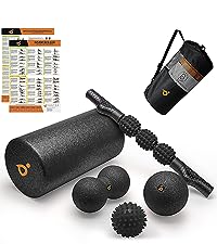 Foam roller set spikey ball massage stick