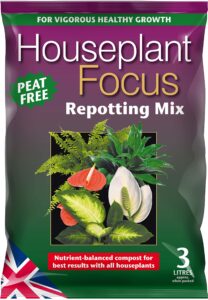 Growth Technology Ltd MDHF3 Peat-Free Houseplant Focus Repotting Mix for Indoor Plants