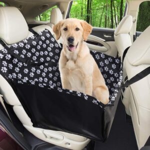Wimypet 3 in 1 Dog Car Seat-100% Waterproof Dog Booster Seat Covers Pet Car Blanket with Dog Seat Belt-Travel Seat protector Dog Basket for Back Seat Front Seat Dog Seat Cover 57 x 57 x 33 cm