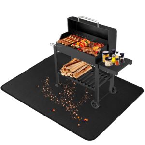 Under Grill Mat 152 x 100 cm BBQ Floor Mats Fire Retardant Rugs Deck Patio Protector
