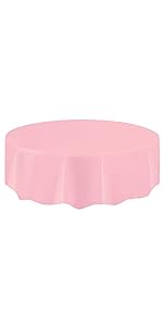Solid Lovely Pink Round Tablecloth