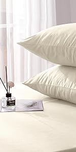 cream pillow cases