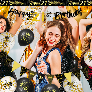 13 Pieces 21st Birthday Party Decoration Set