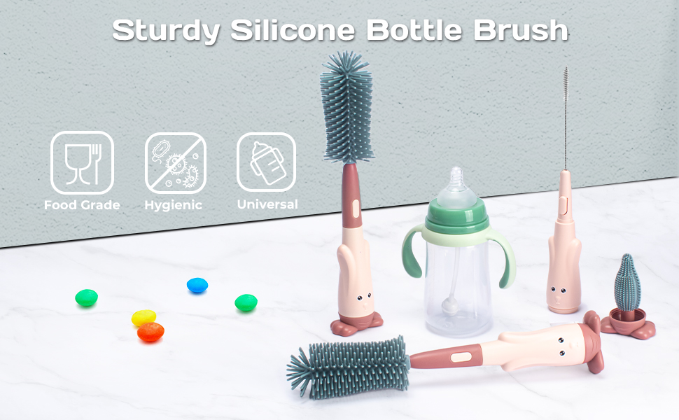 sturdy silicone bottle brush