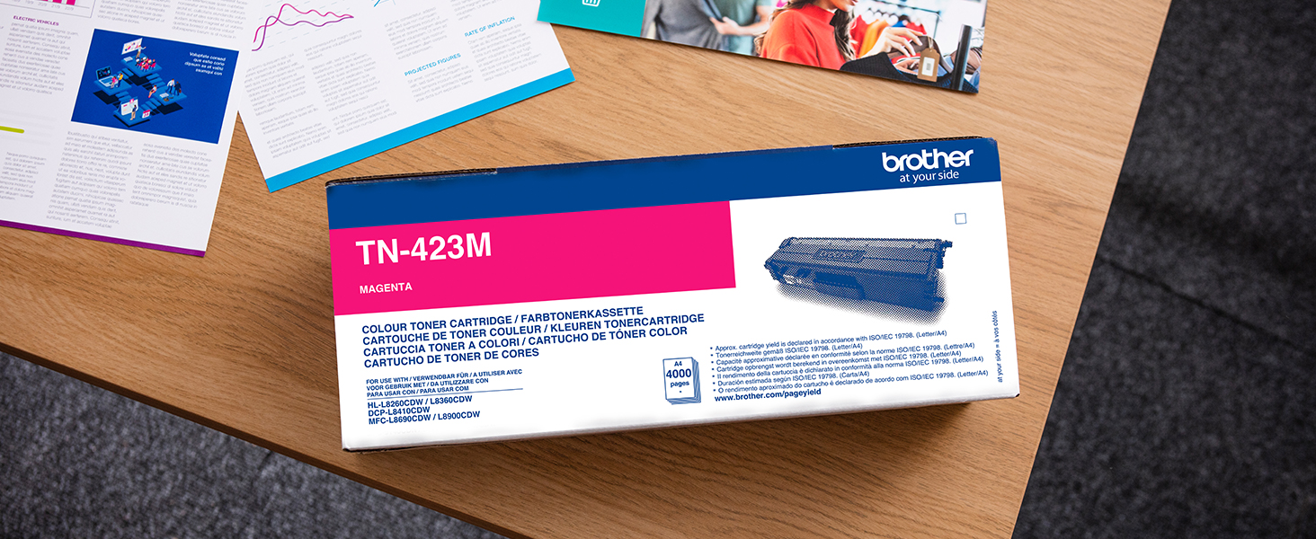 Genuine Brother TN-423M magenta toner cartridge - Product overview