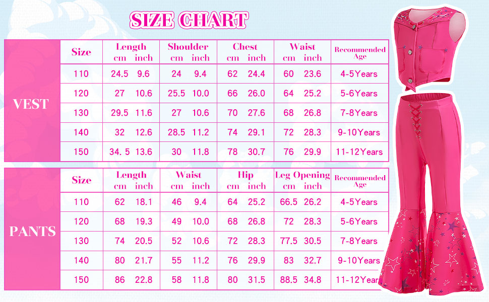 GMEDJVE Girls Cowgirl Costume Movie Heroine Cosplay Pink cowgirl outfit Kids Western Dress up