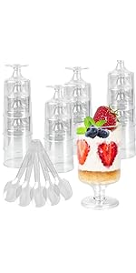 WYNOTT 50PCS Mini Dessert Cups 100ml