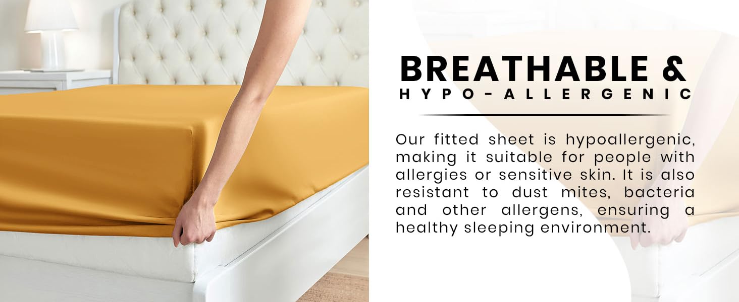 fitted sheet 40 cm ochre