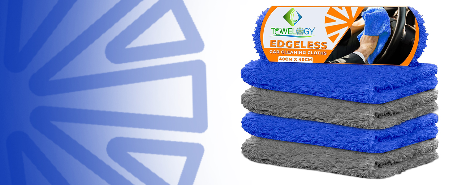 grey car towels blue