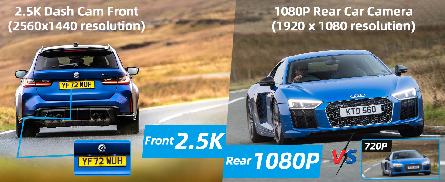 car camera dash cam front and rear
