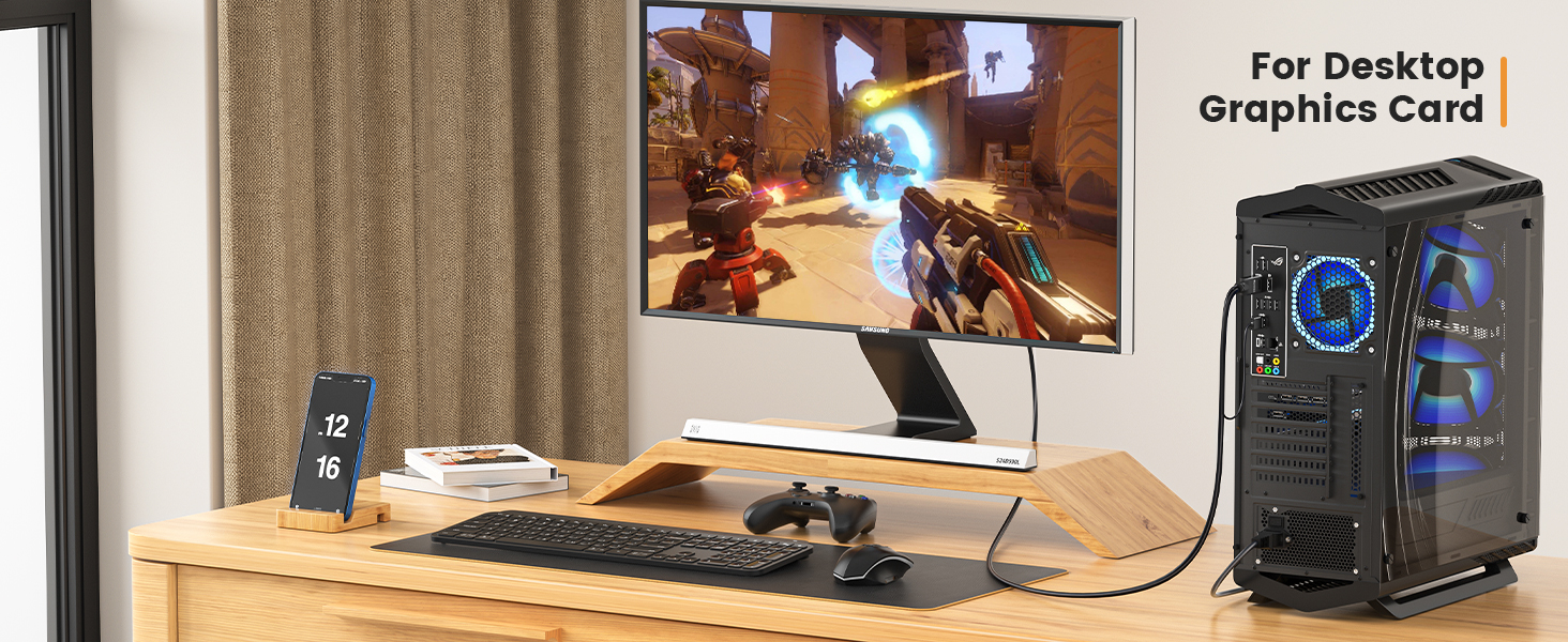 HDMI to DisplayPort Adapter, 4K@60Hz HDMI to DP Converter Active HDMI Male to DP Female Adaptor