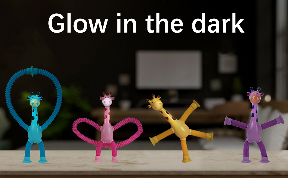 telescopic suction cup giraffe toy