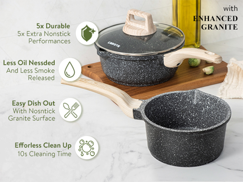 Pros with 5x Extra Nonstick Granite
