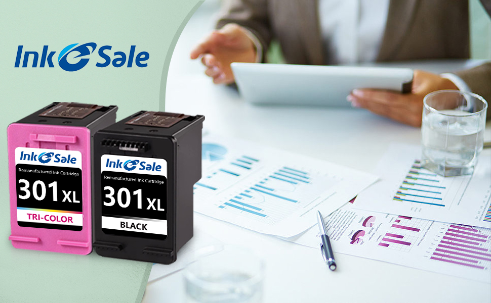 301XL Ink Cartridges Black and Colour Combo Pack Replacement for HP 301 Ink Cartridges