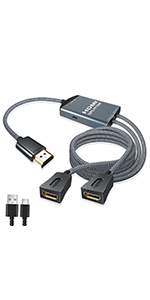 HDMI Splitter Cable 1 in 2 Out