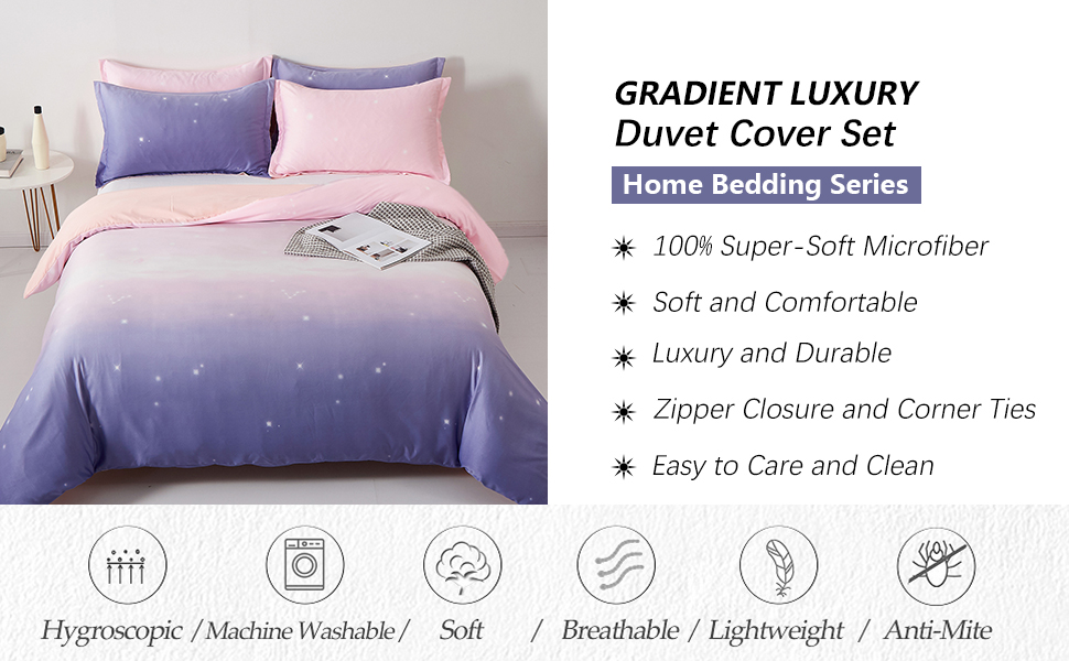purple bedding stars duvet cover single double duvet set pink bed set
