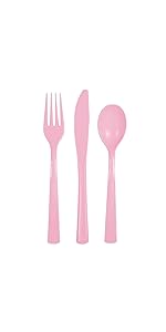 Solid Lovely Pink Cutlery