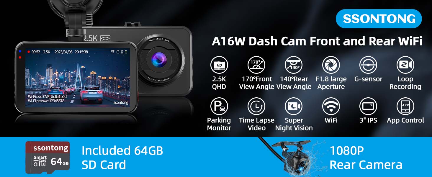 dash cam front and rear