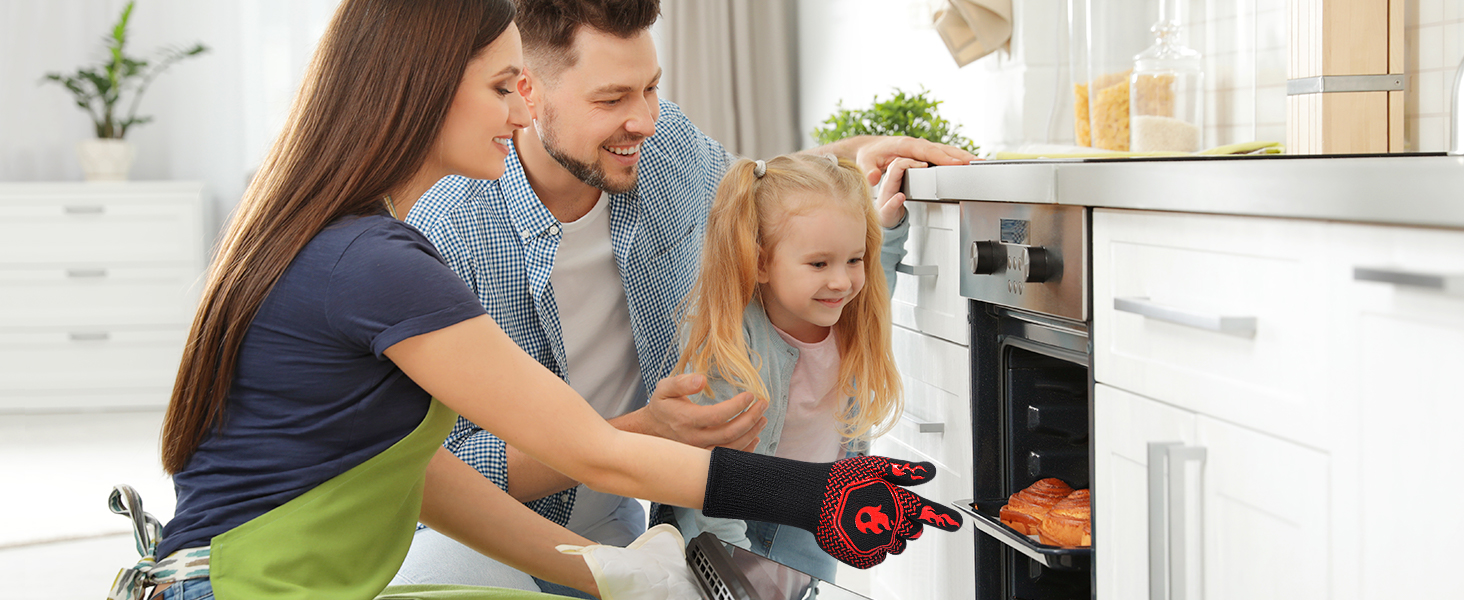 oven gloves with fingers