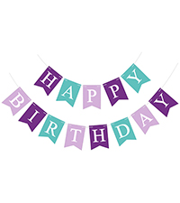 Pink birthday banner for girl