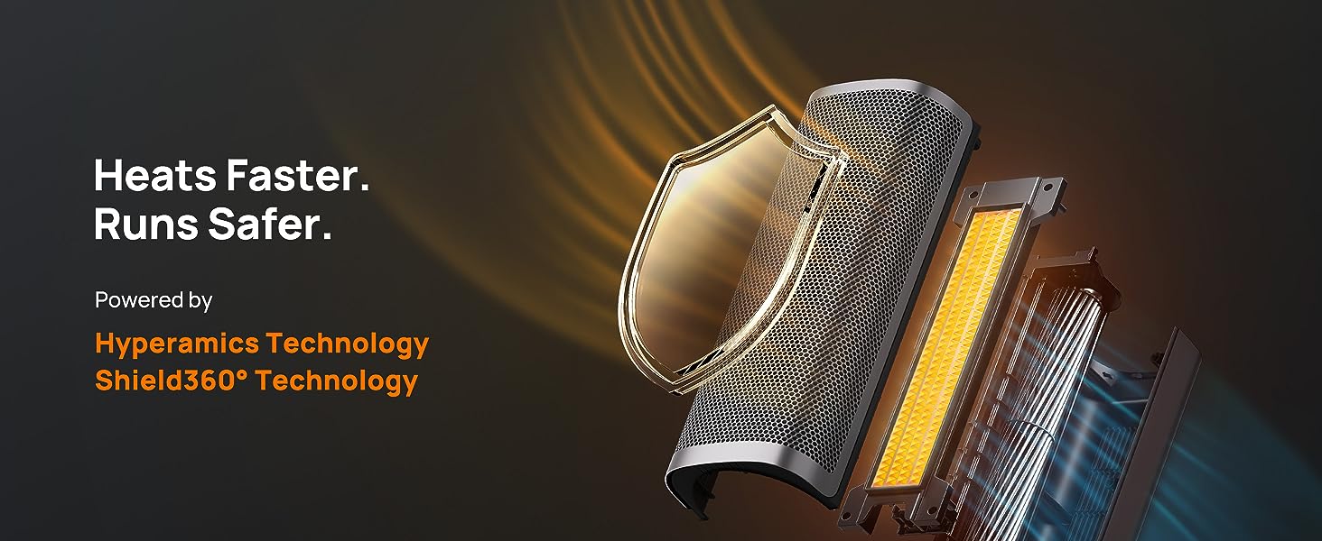 Heats Faster. Runs Safer. Powered by Hyperamics Technology Shield360° Technology