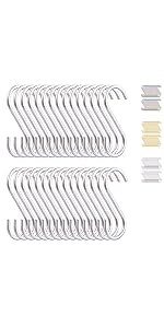 Silver S Hooks