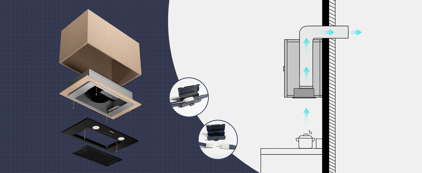 Integrated Cooker Hood 52cm